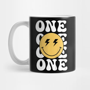 Kids One Happy Dude 1st Birthday Theme Family Matching Mug